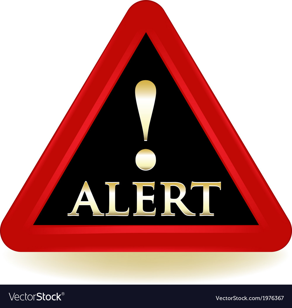 Alert Warning Sign Royalty Free Vector Image Vectorstock