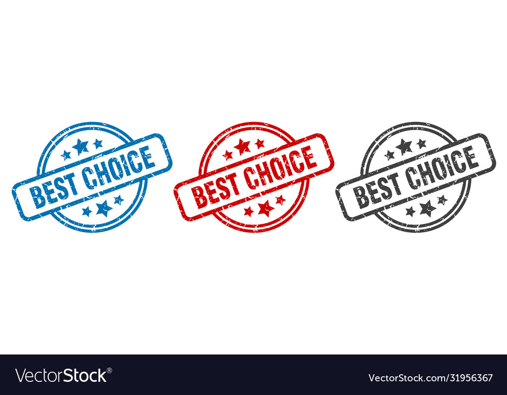 Best choice stamp round isolated sign