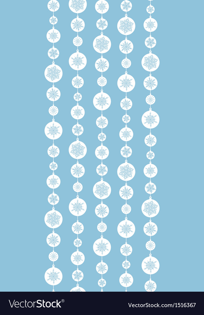 Blue and white snowflakes stripes vertical