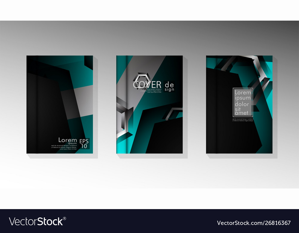 Collection book cover backgrounds Royalty Free Vector Image