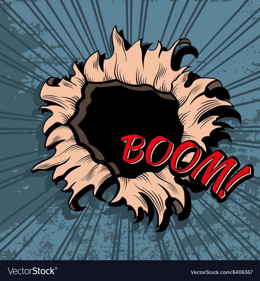 Comic style hole background Royalty Free Vector Image