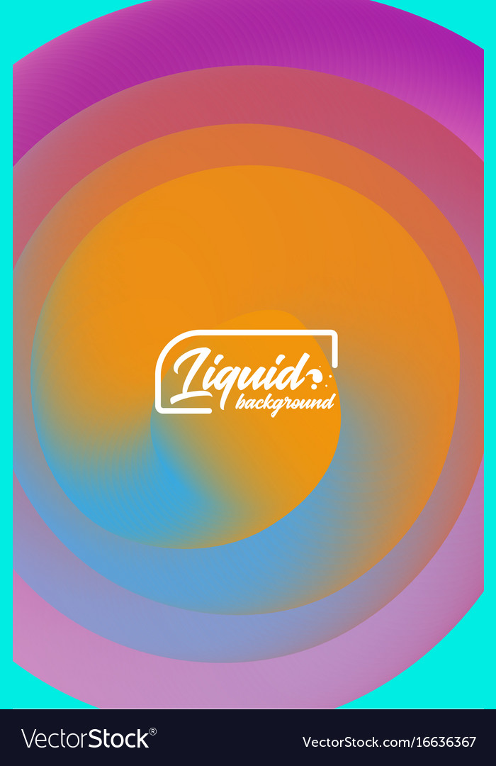 Cover template with abstract liquid objects