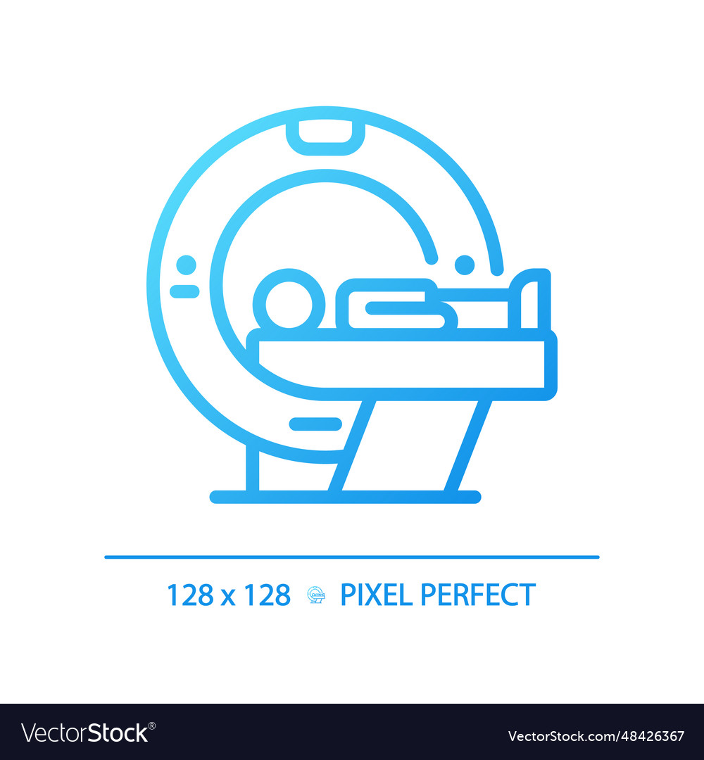 Ct scan pixel perfect gradient linear icon