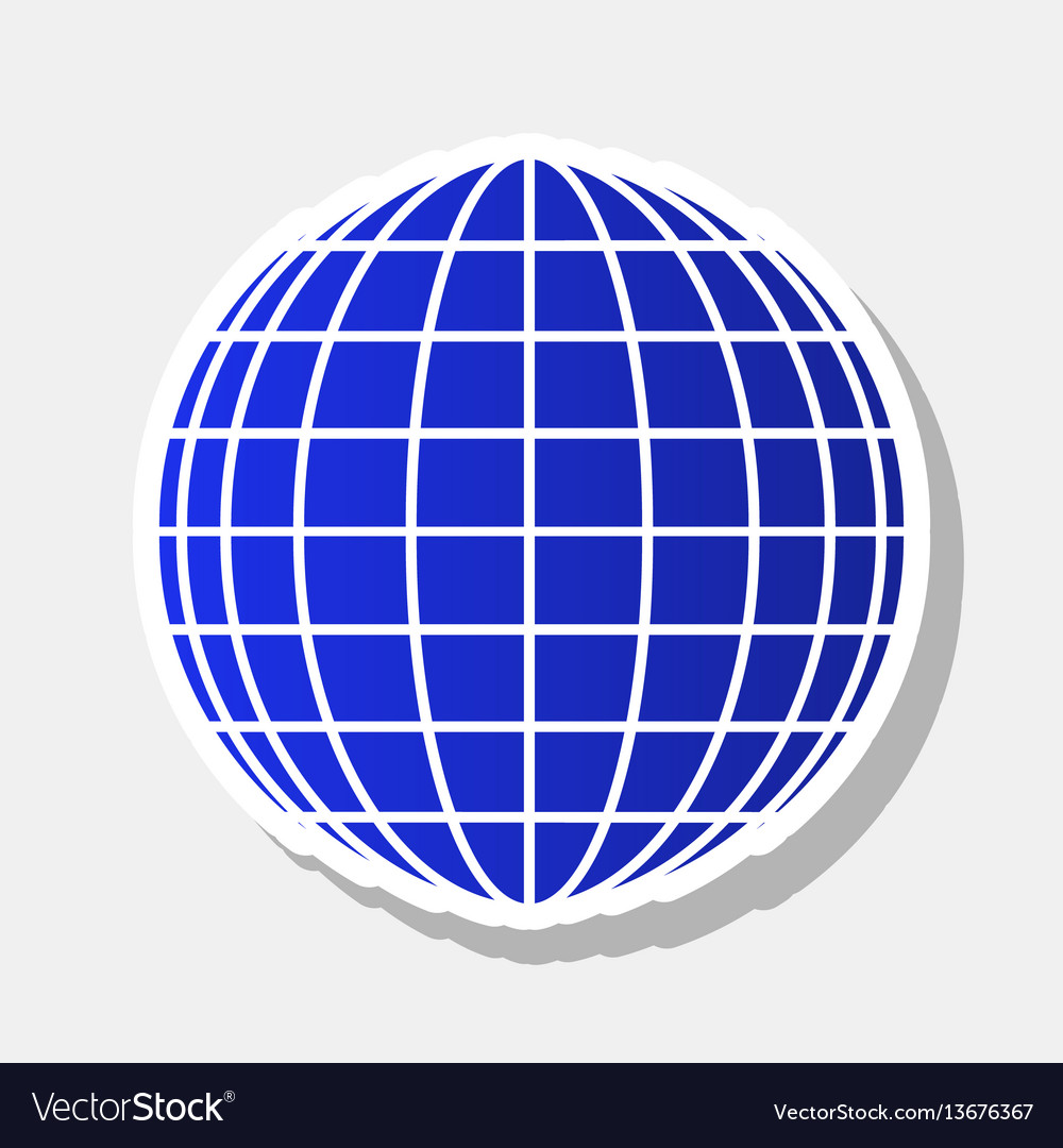 Earth globe sign new year bluish icon