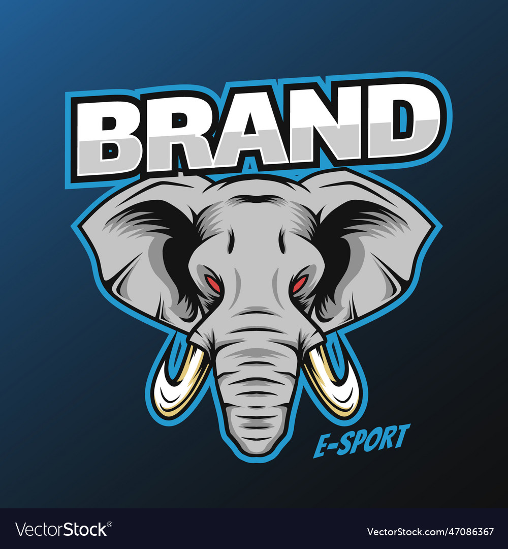 Elephant sport logo Royalty Free Vector Image - VectorStock
