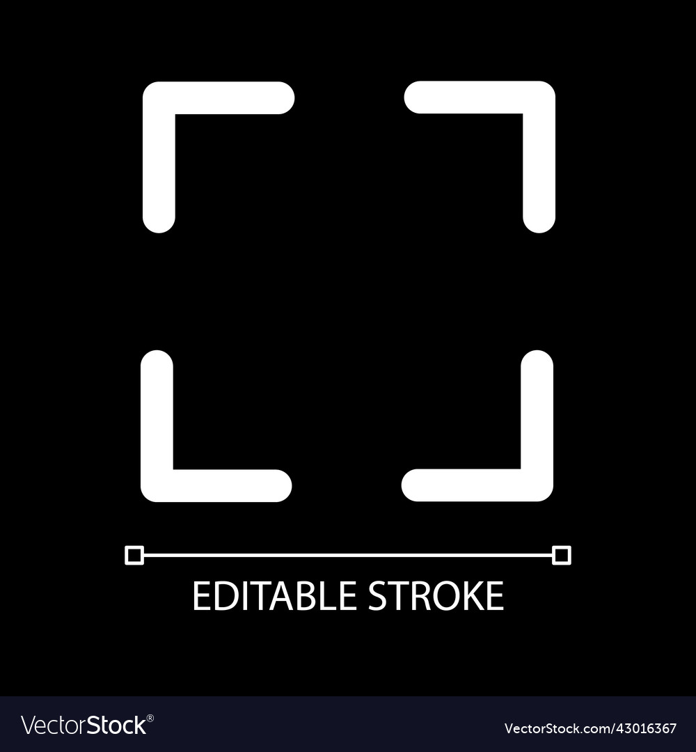 Full screen mode white linear ui icon for dark vector image Full screen mode white linear ui icon for dark