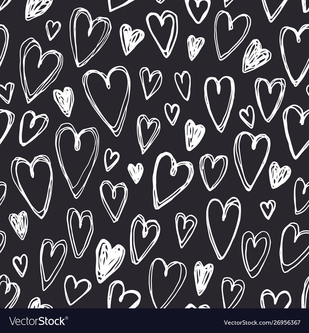 Hearts seamless pattern Royalty Free Vector Image