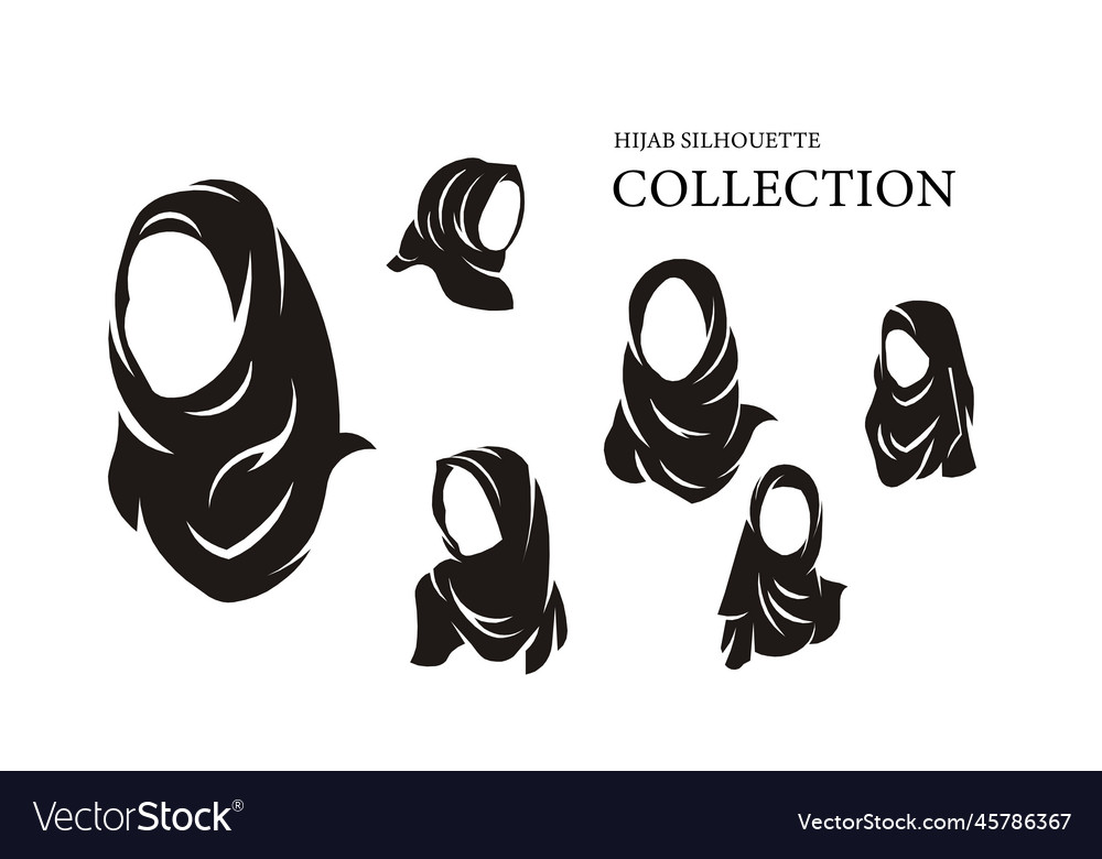 Hijab veil collection silhouette