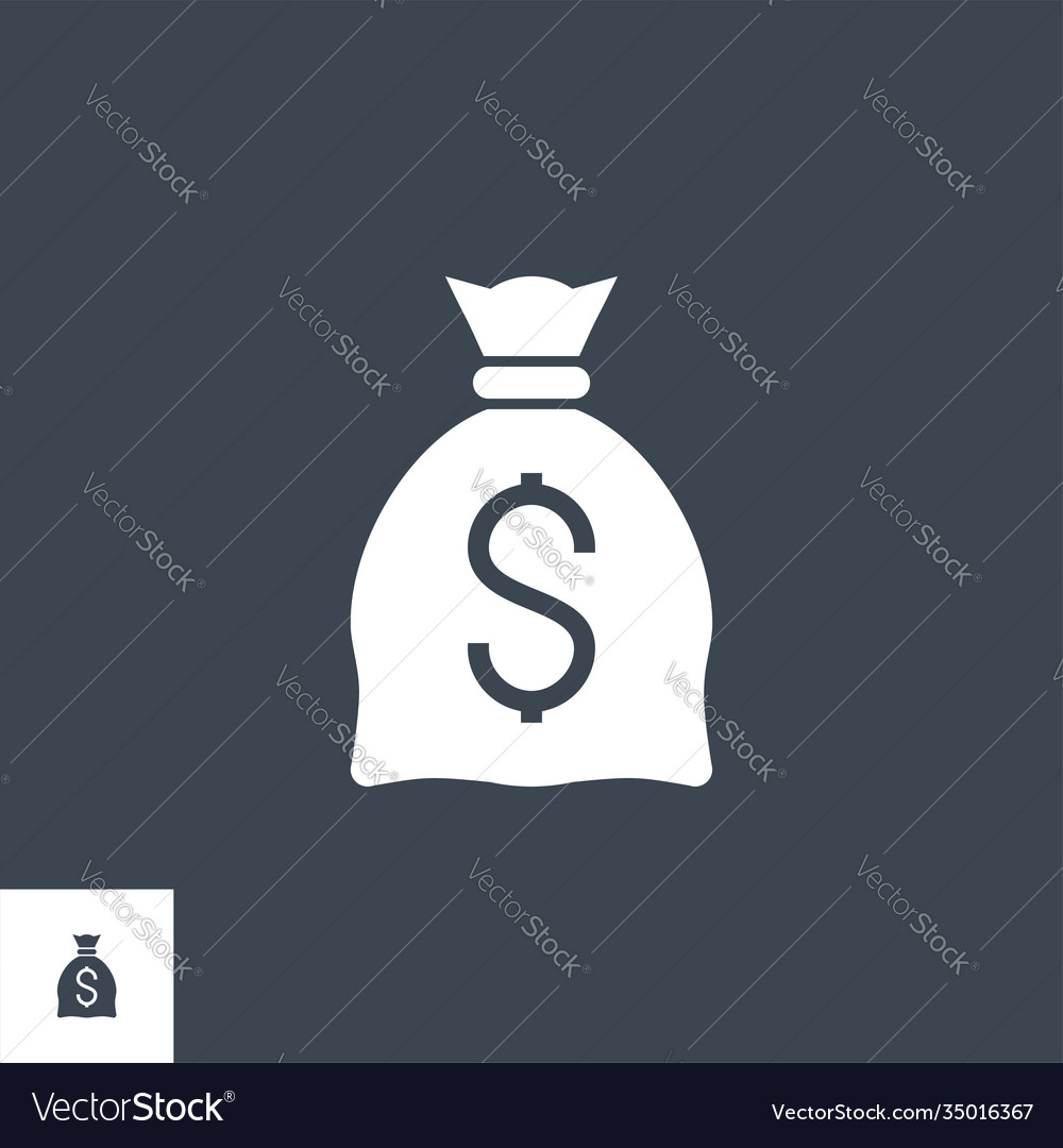 Money bag with dollar