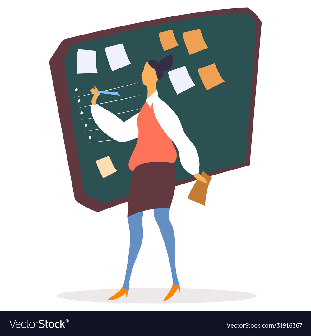 Organization working assignments at work vector image Organization working assignments at work