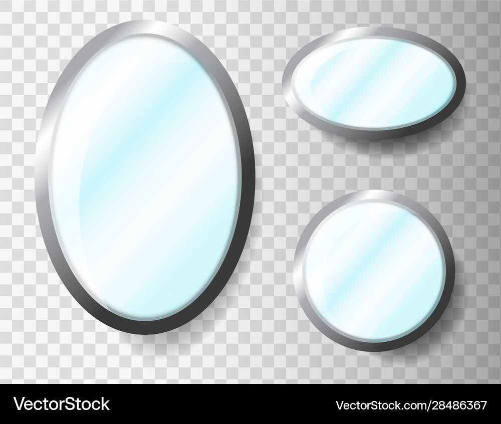 Realistic mirrors set Royalty Free Vector Image