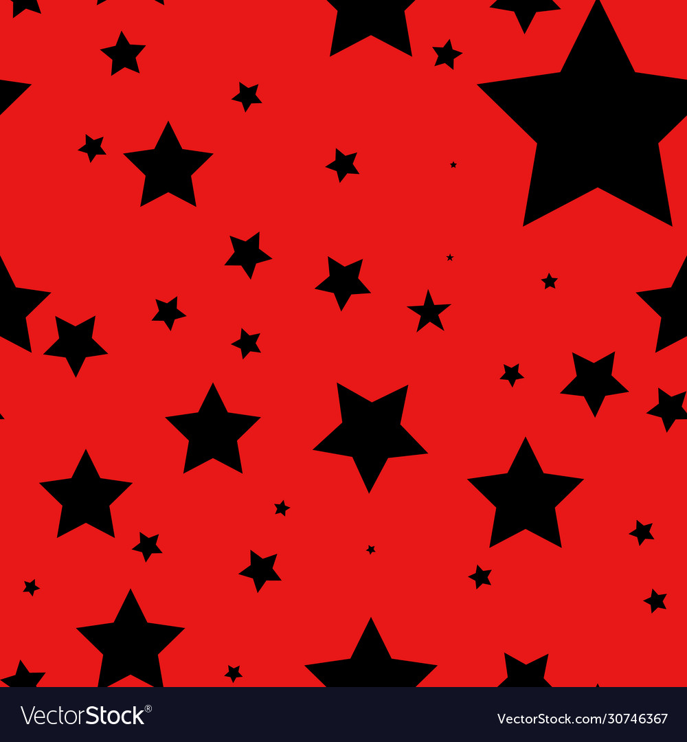 Seamless abstract red and black pattern vector image Seamless abstract red and black pattern