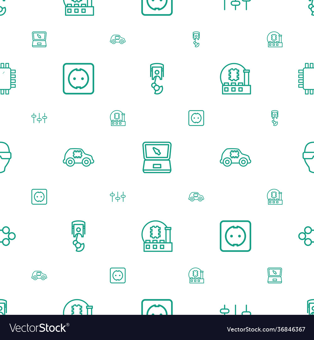 Tech icons pattern seamless white background