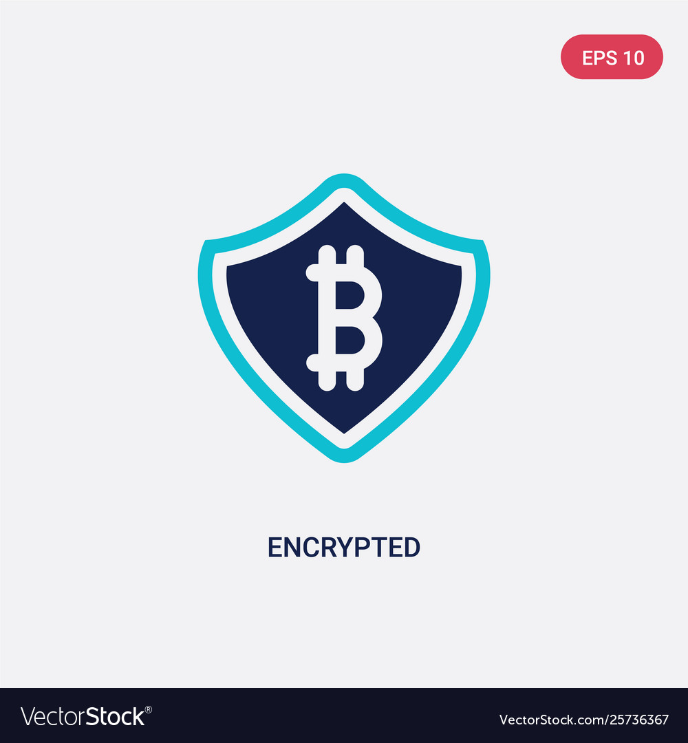 Zwei farbig verschlüsselte Icon aus Blockchain-Konzept vector image Zwei farbig verschlüsselte Icon aus Blockchain-Konzept