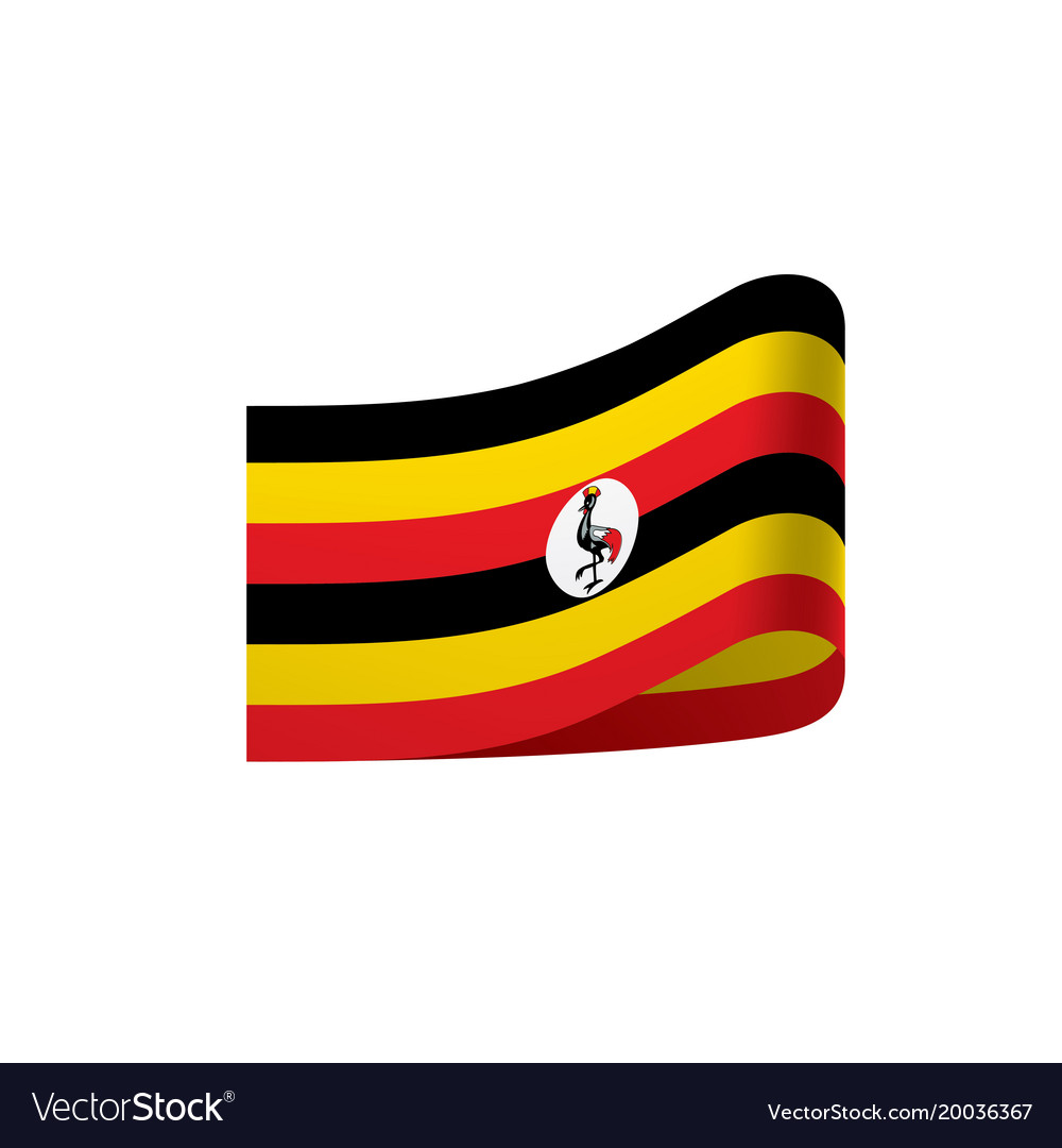 Uganda flag Royalty Free Vector Image - VectorStock