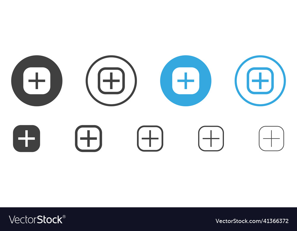 Add new plus icon symbol - create icons more