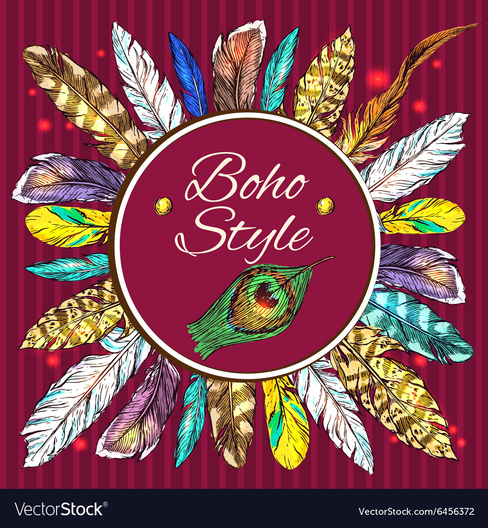 Feathers boho style