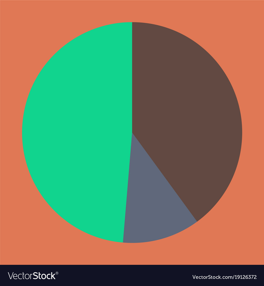 Flat icon on stylish background pie chart