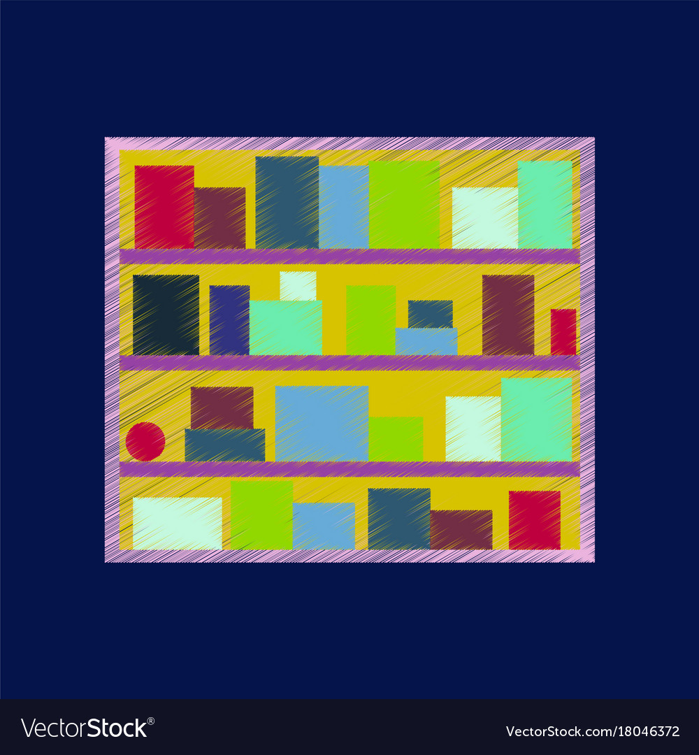 Flat shading style icon bookshelf