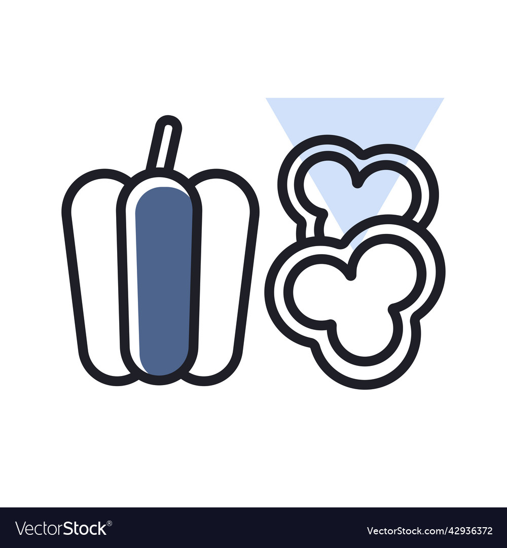 Fresh peppers sliced icon barbecue and bbq grill