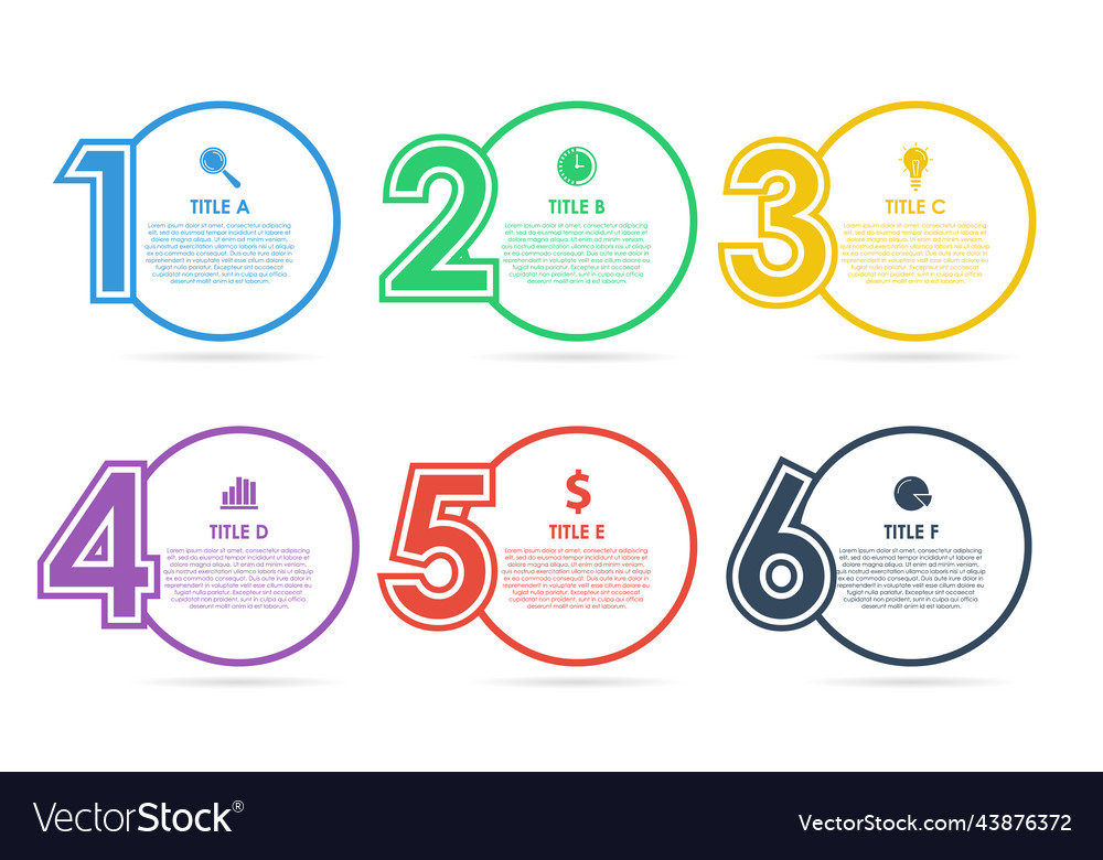 Infographic template with numbers Royalty Free Vector Image