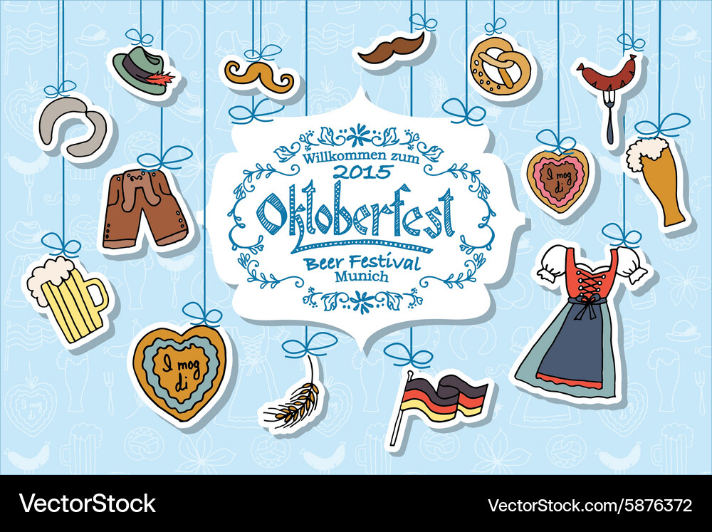 Oktoberfest elements set Royalty Free Vector Image
