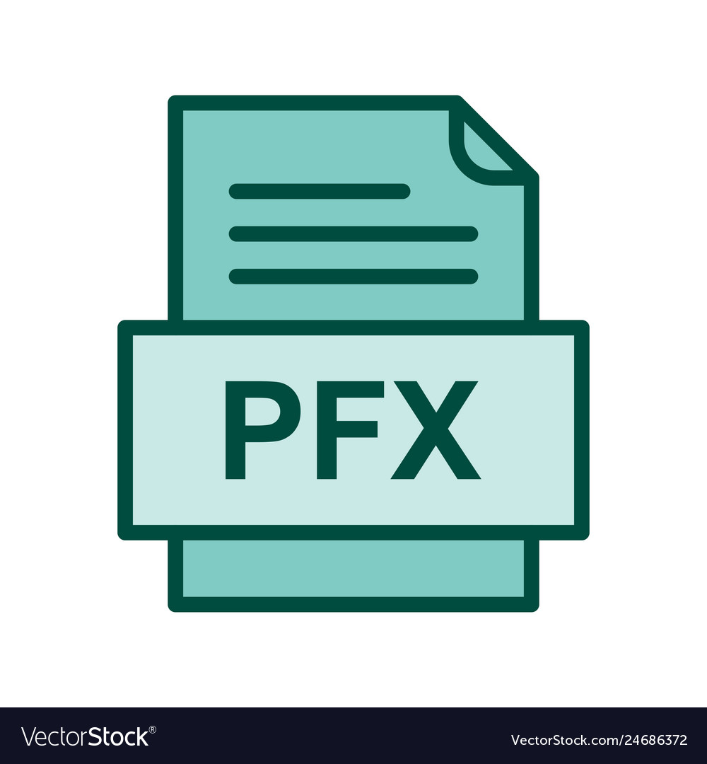 Pfx file document icon