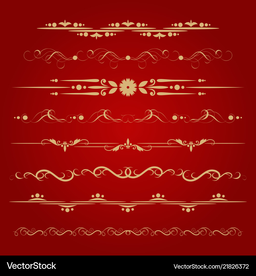 Set of decorative delimiters Royalty Free Vector Image