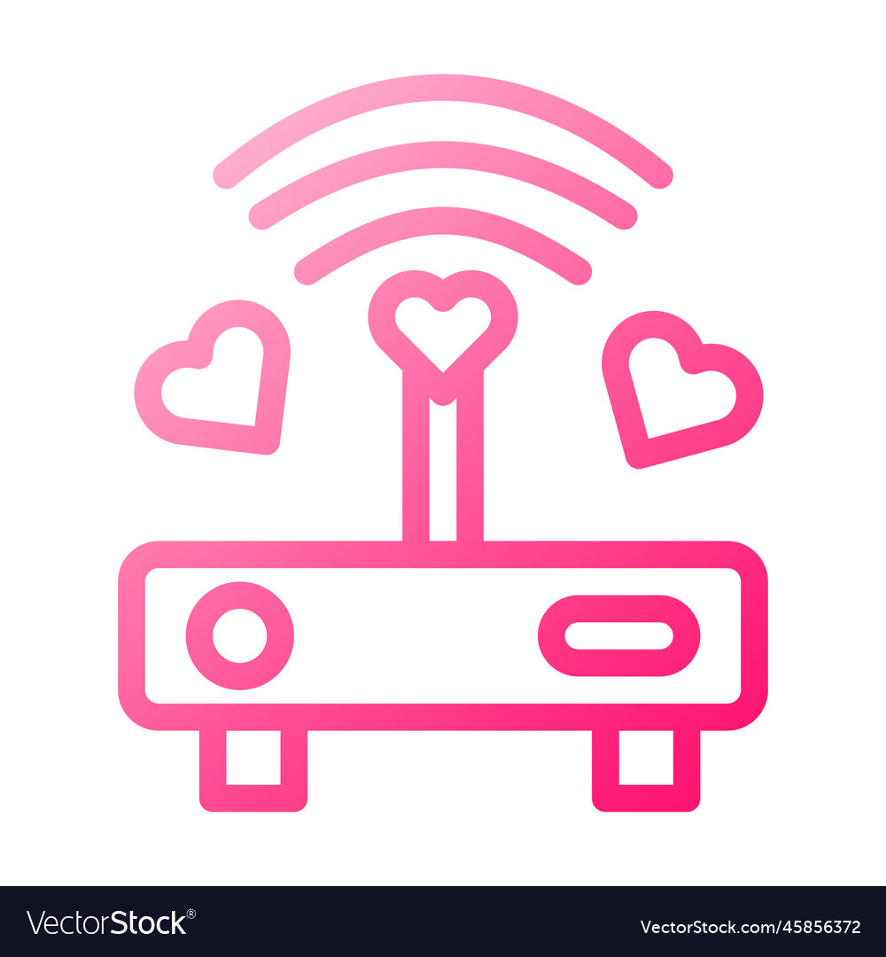 Signal icon gradient red style valentine element Vector Image Signal icon gradient red style valentine element