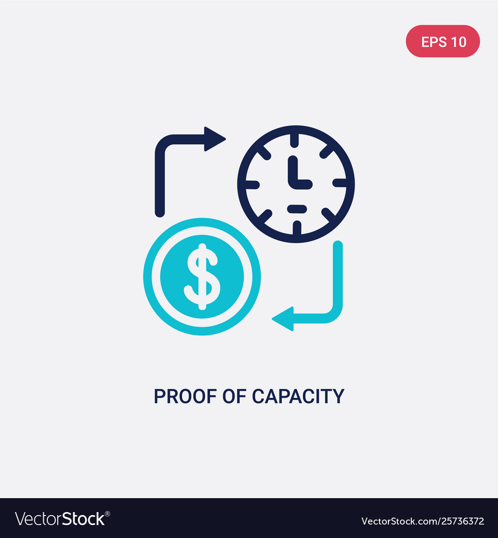 Two color procapacity icon from blockchain vector image Two color procapacity icon from blockchain