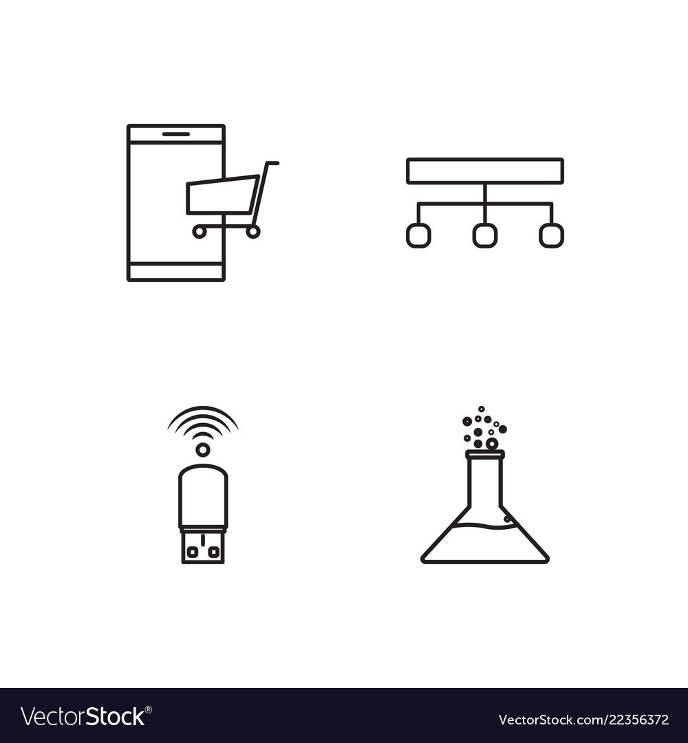 Web simple outlined icons set