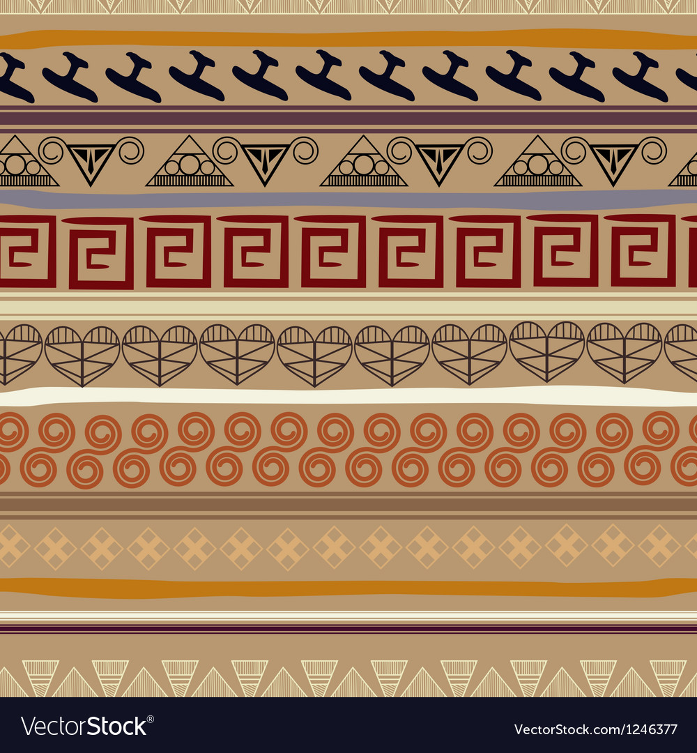 Abstract seamless pattern with elements of african