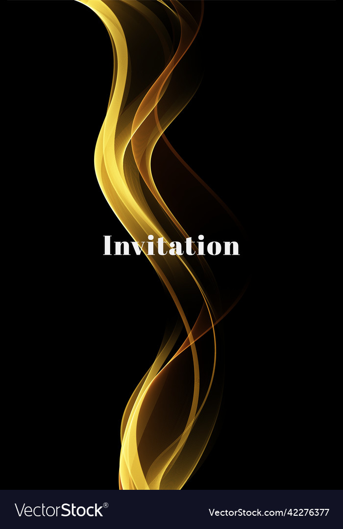 Abstract shiny golden wave design element vector image Abstract shiny golden wave design element