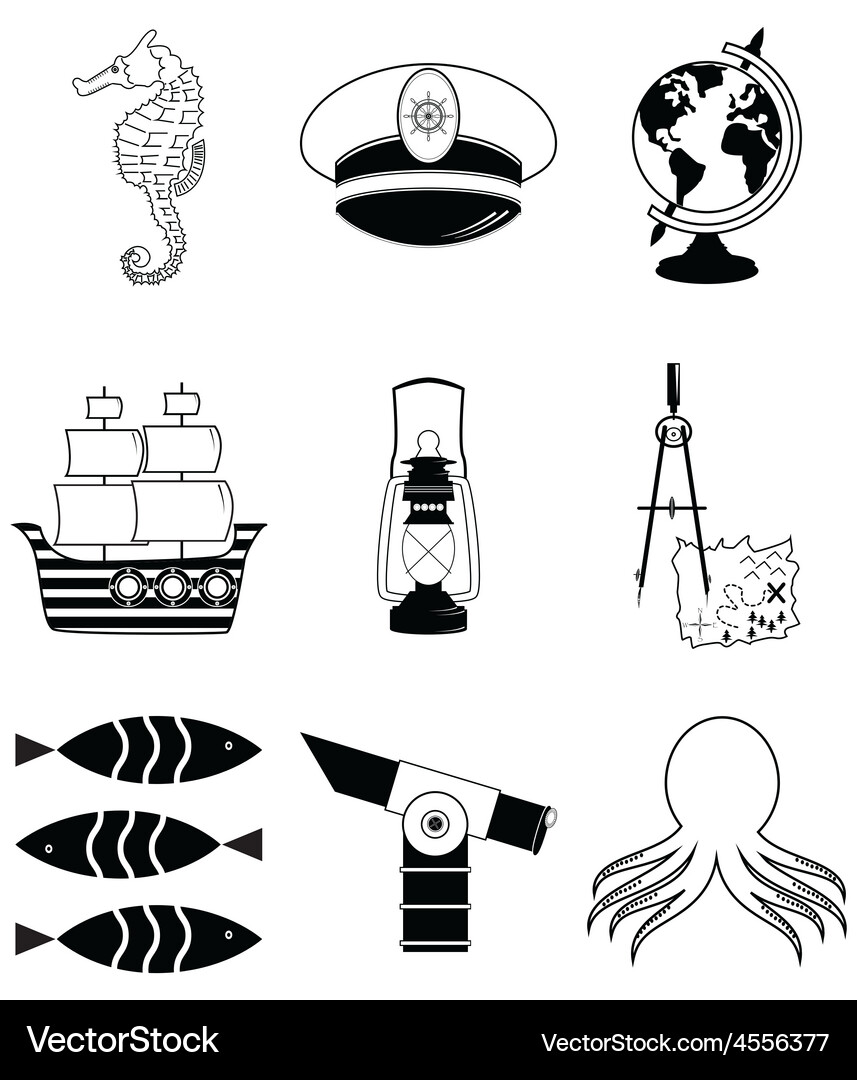 Nautical elements 3 Royalty Free Vector Image - VectorStock