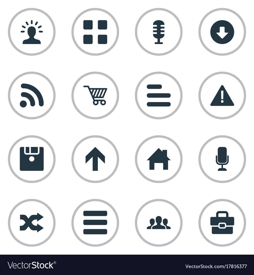 Set of simple interface icons