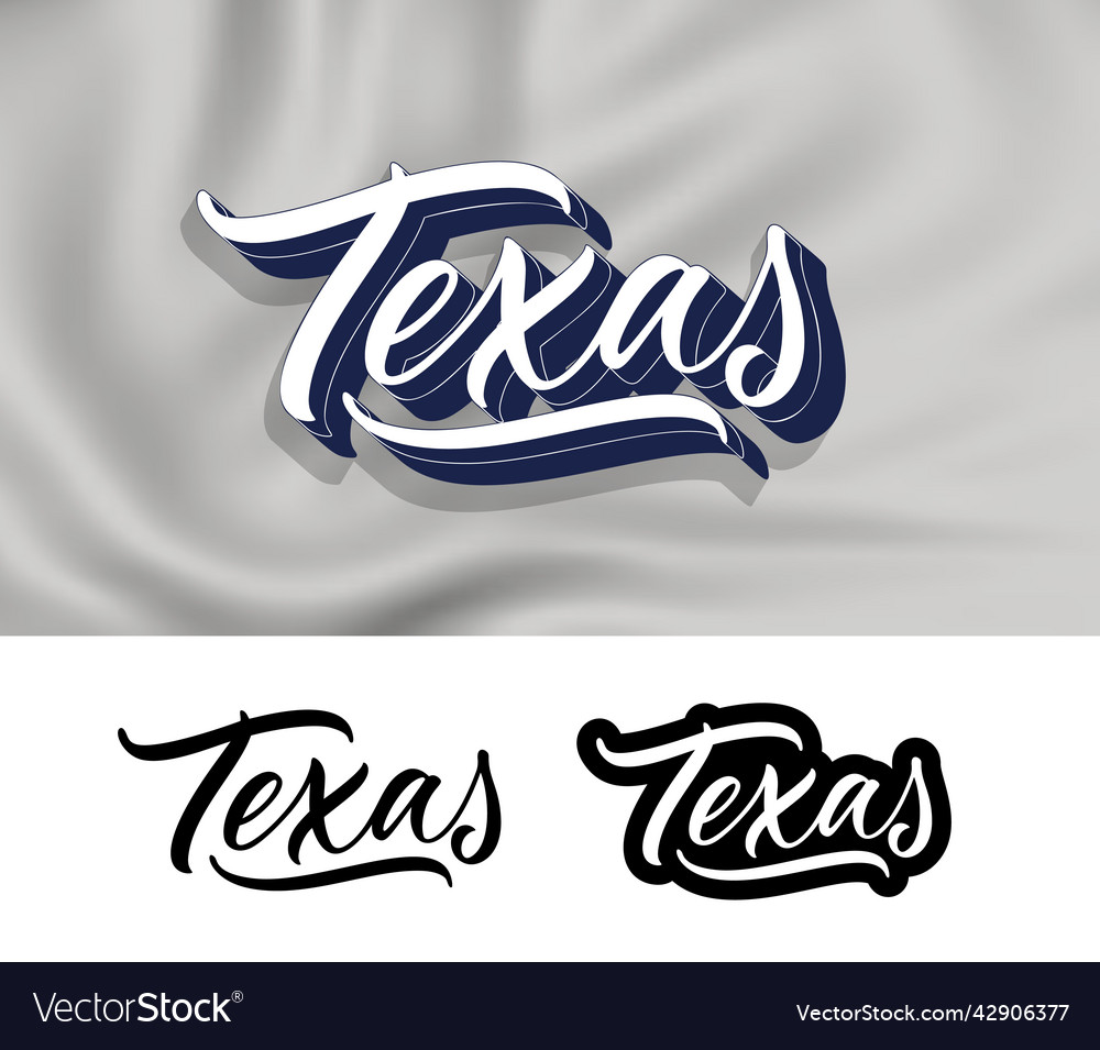 Texas Handschrift Design für den Druck