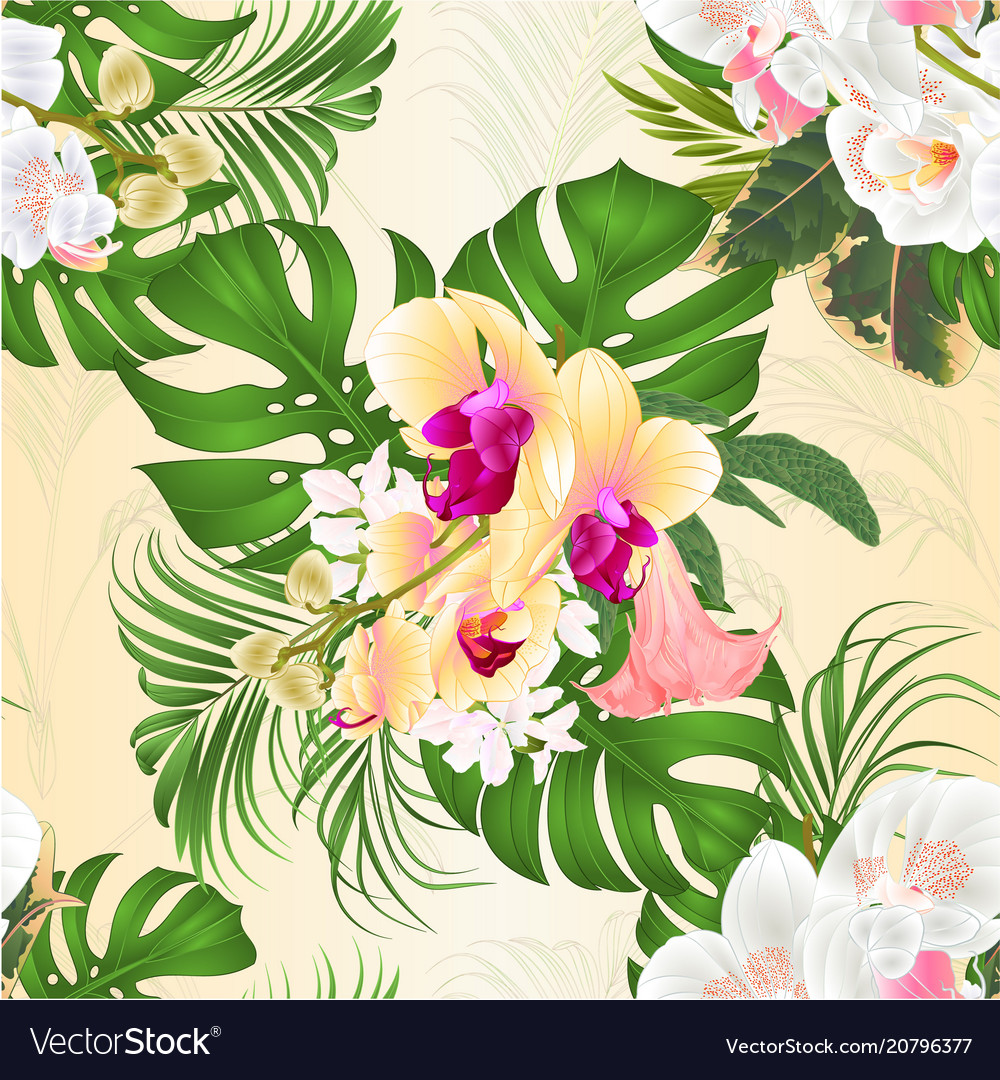 Tropical Floral Seamless Texture
