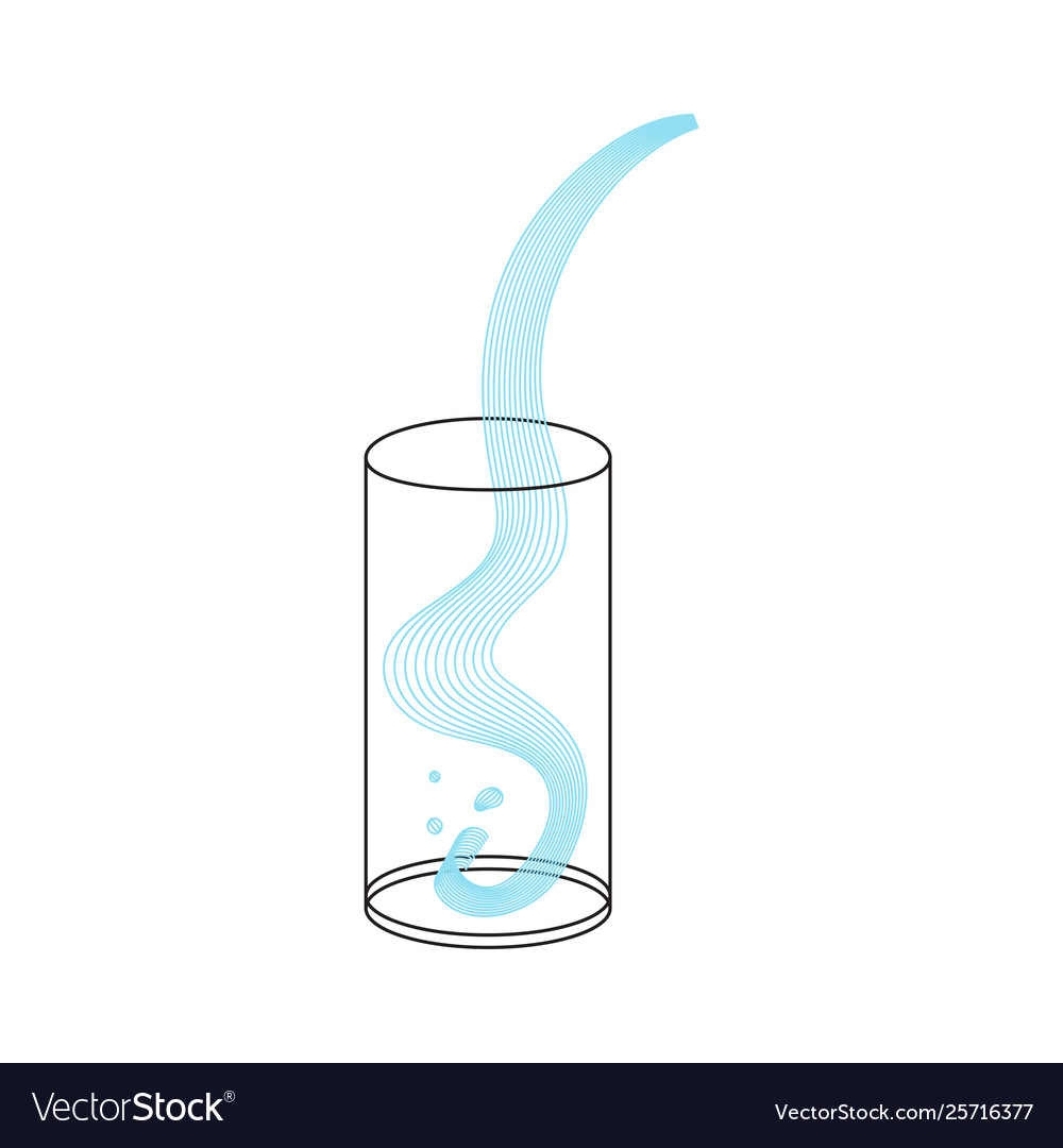 Water splash pour in glass set Royalty Free Vector Image