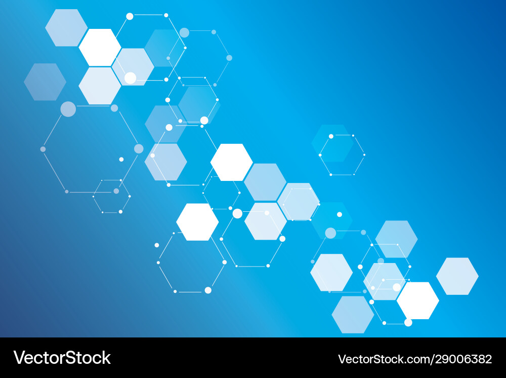 Abstract particles connection Royalty Free Vector Image