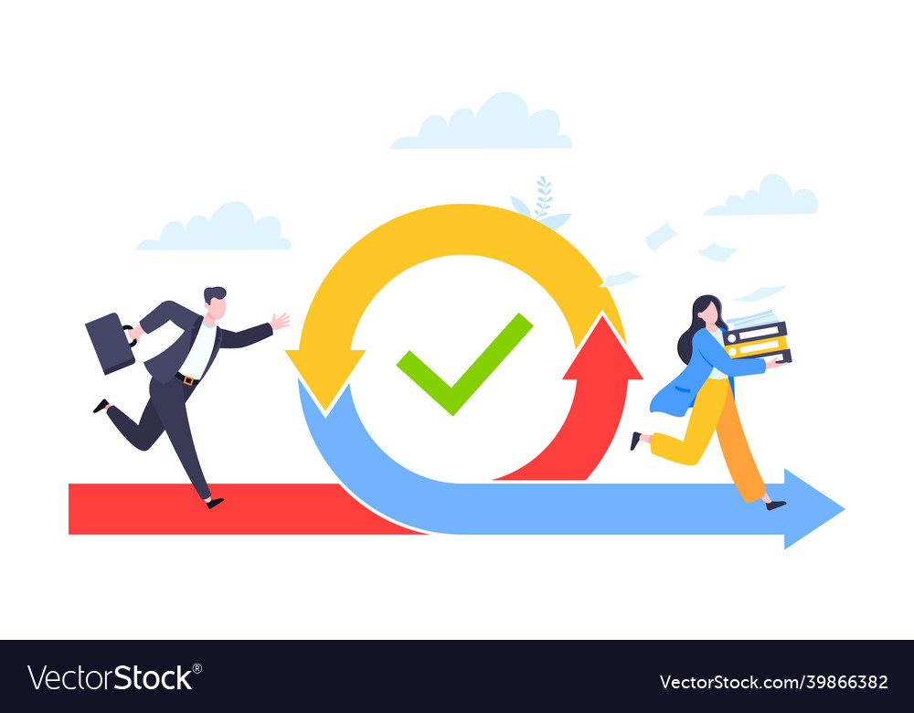 Agile development methodology business concept