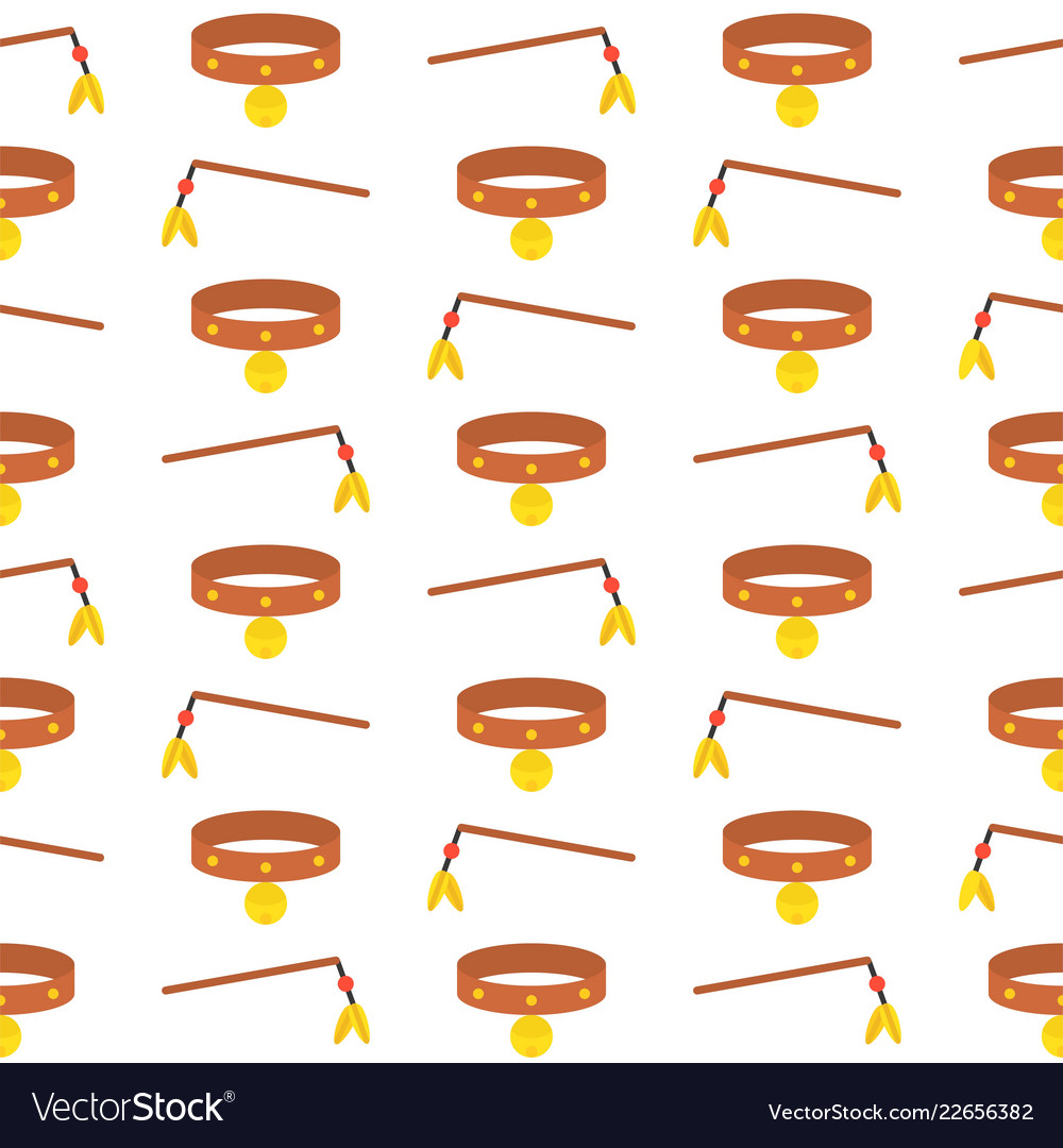 Cat seamless pattern theme a pole and collar