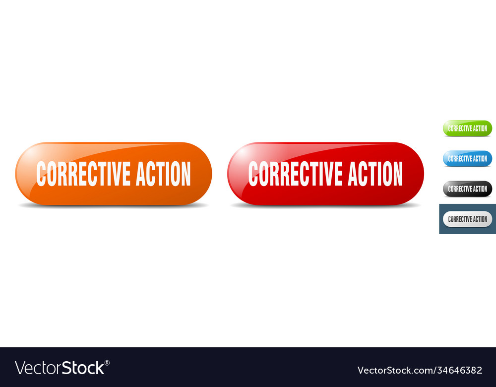 Corrective action button key sign push set