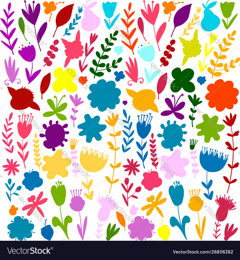 Floral frame for your design vector image Floral frame for your design
