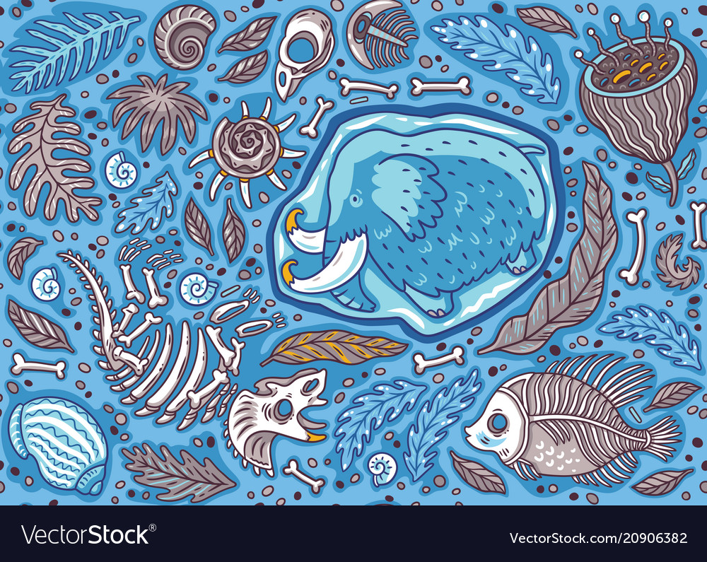 Fossil Pattern - Ancient Bones & Creatures