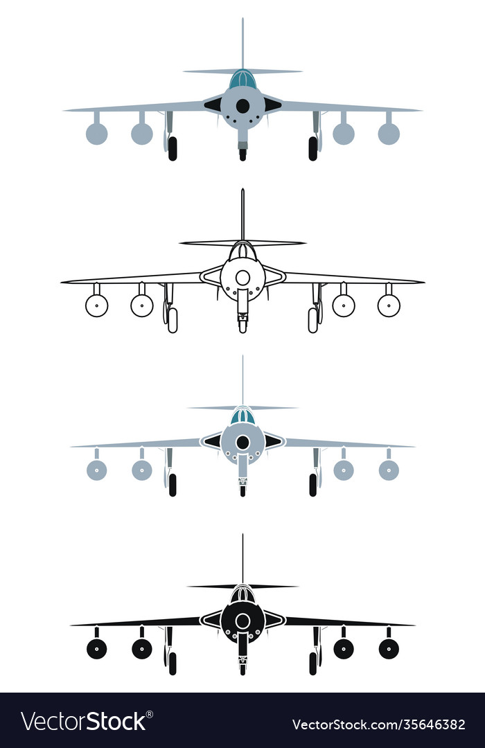 Hawker hunter in front view