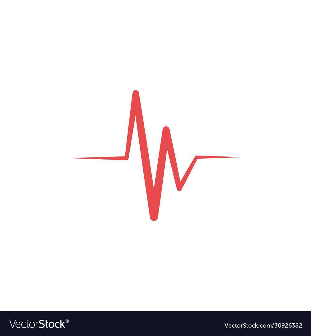 Heartbeat icon design template isolated