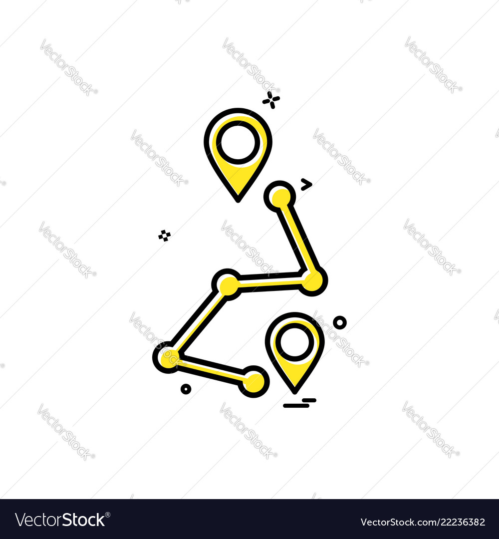 Map location navigation gps icon design