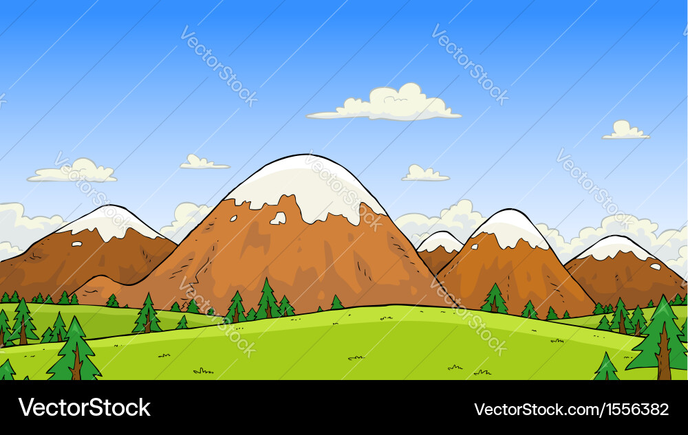 Mountains landscape Royalty Free Vector Image - VectorStock
