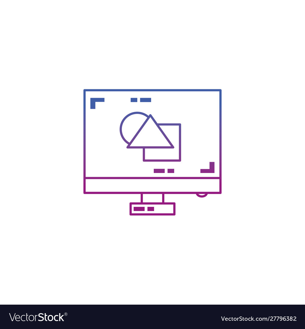 Paint canvas line gradient design