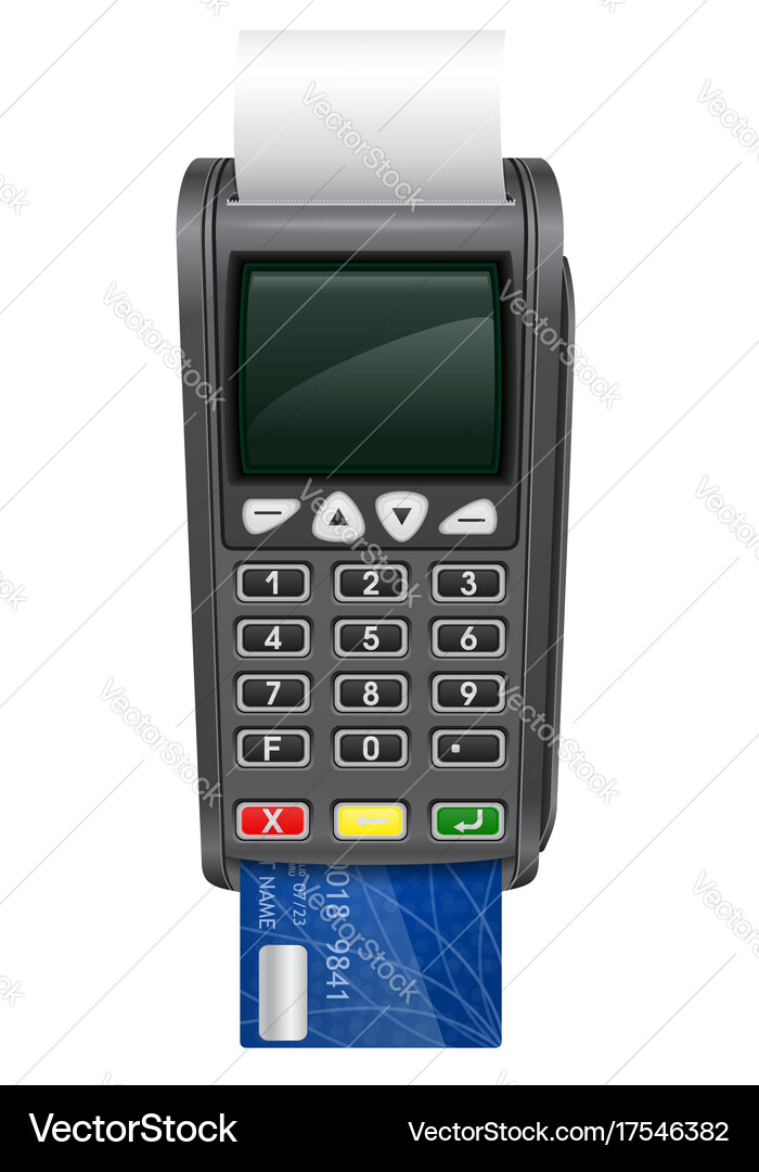Pos terminal stock Royalty Free Vector Image - VectorStock
